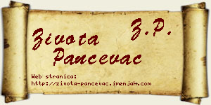 Života Pančevac vizit kartica